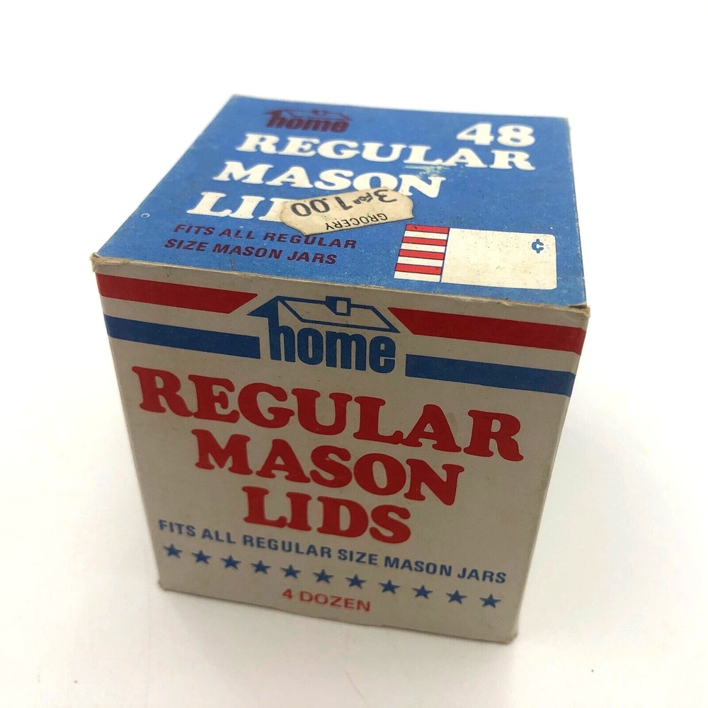 Vintage Home Regular Mouth Canning Jar Lids 48 Mason Sealed Eagle Bell USA